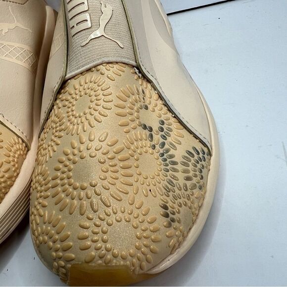 Puma Fierce KRM Beige Slip-On Stretch Athletic Shoes - Picture 6 of 10